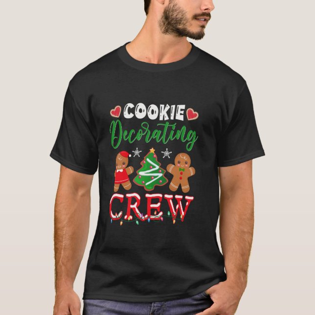 T-shirt Cookie Décoration Crew Noël Baker Long Manche (Devant)