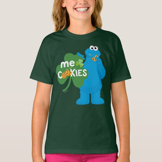 T-shirt Cookie Monster | Amour shamrock (Devant)