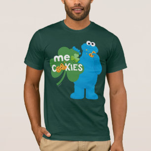 T-shirt Cookie Monster Amour shamrock