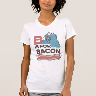 T-shirt Cookie Monster   B est pour Bacon