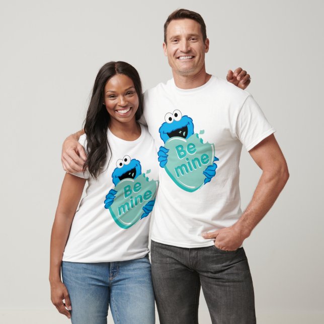 T-shirt Cookie Monster "Be Mine" Candy Saint-Valentin (Unisexe)