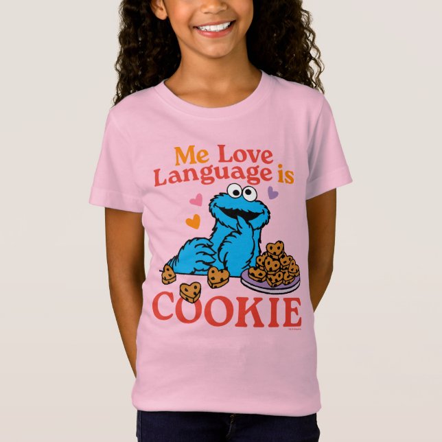 T-Shirt Cookie Monster | Citation de la Saint Valentin (Devant)