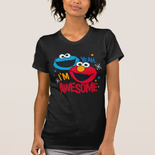 T-shirt Cookie Monster & Elmo   Ouais, je suis formidable