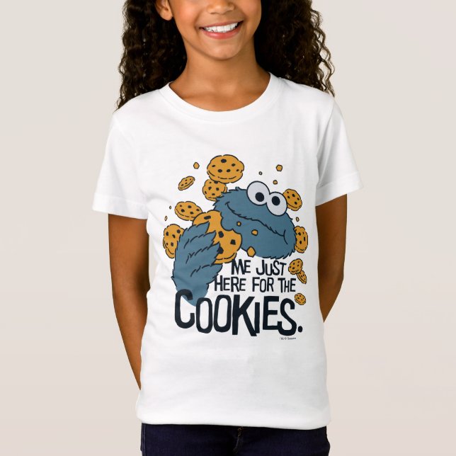 T-Shirt Cookie Monster | Me Just Here pour les cookies (Devant)