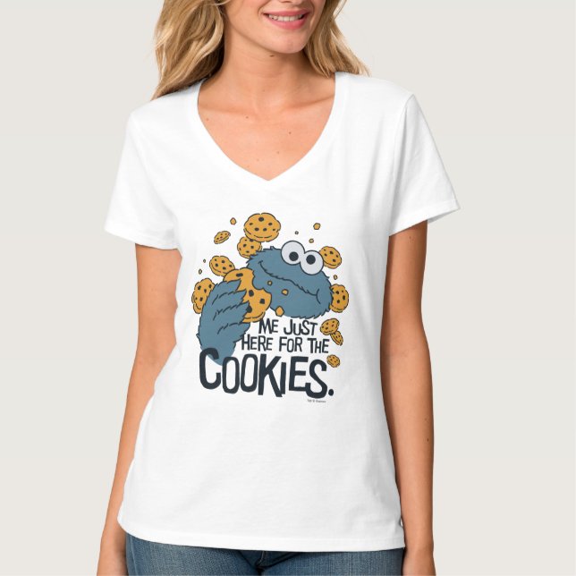 T-shirt Cookie Monster | Moi, juste là pour les cookies (Devant)