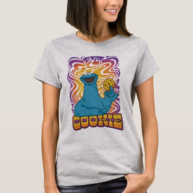 T-shirt Cookie Monster | Psychédélique (Devant)