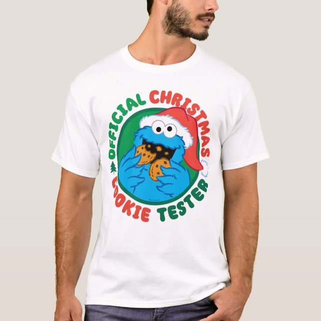 T-shirt Cookie Monster | Tester officiel de biscuits de No (Devant)