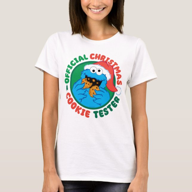 T-shirt Cookie Monster | Tester officiel de biscuits de No (Devant)