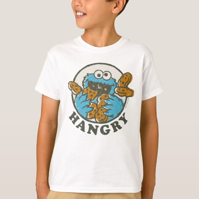 T-shirt Cookie Monster Vintage | Faim (Devant)
