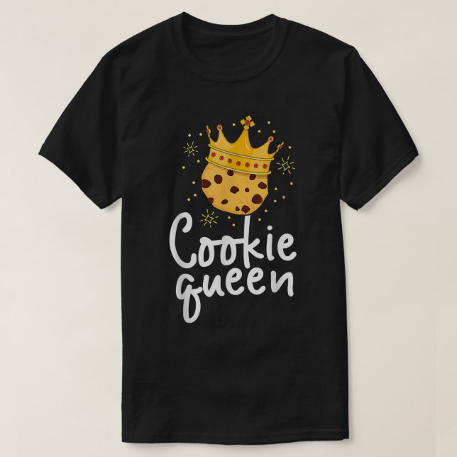 T-shirt Cookie Queen Cute Chocolate Chip Foodie Baking Lov (Design devant)