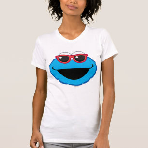T-shirt Cookie Souriant visage avec lunettes de soleil