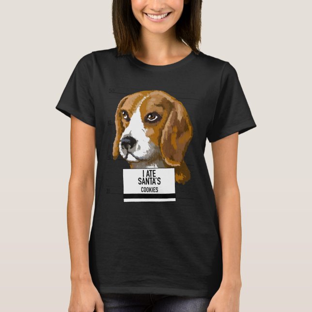 T-shirt Cookies beagle Ate Père Noël (Devant)