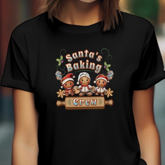 T-shirt Cookies de Noël de l’équipe de pâtisserie de père  (Créateur téléchargé)