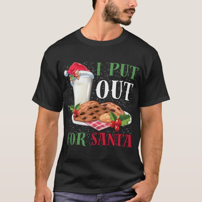 T-shirt Cookies De Noël Et Lait Que J'Ai Mis Pour Père Noë (Devant)