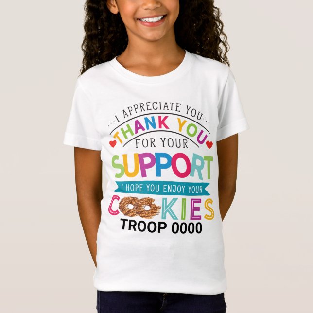 T-Shirt Cookies de troop pour les ventes de dents (Devant)