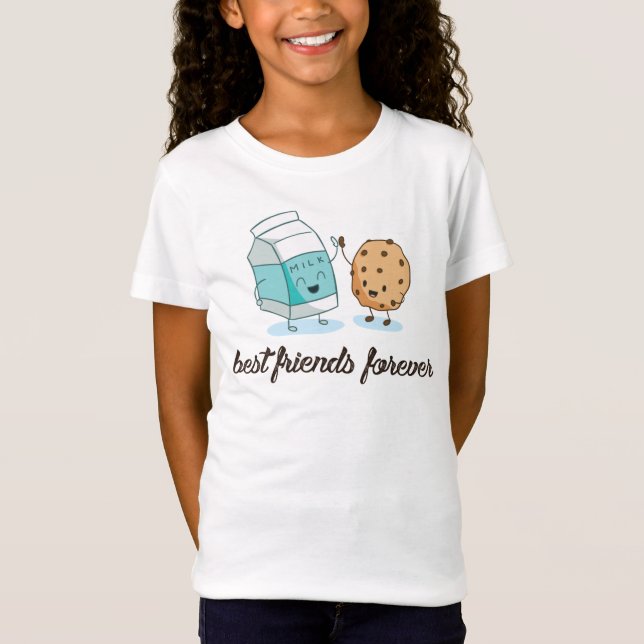 T-Shirt Cookies et lait meilleur ami (Devant)