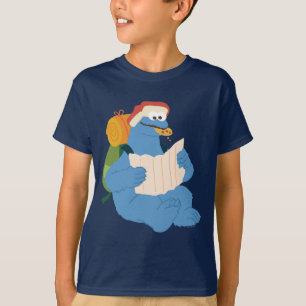 T-shirt Cookies Monster Lire Une Carte