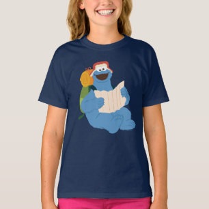T-shirt Cookies Monster Lire Une Carte
