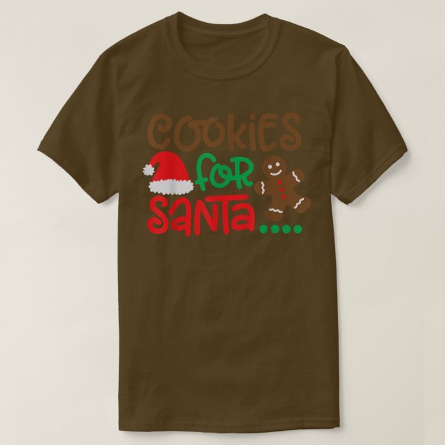 T-SHIRT COOKIES POUR PÈRE NOËL COOKIE AMATEUR DE NOËL (Design devant)
