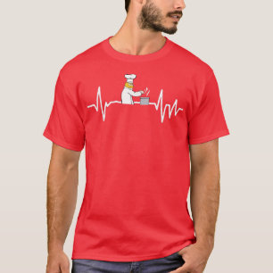 T-shirt Cooking Heartbeat Kitchen Baking Culinary Chef Foo