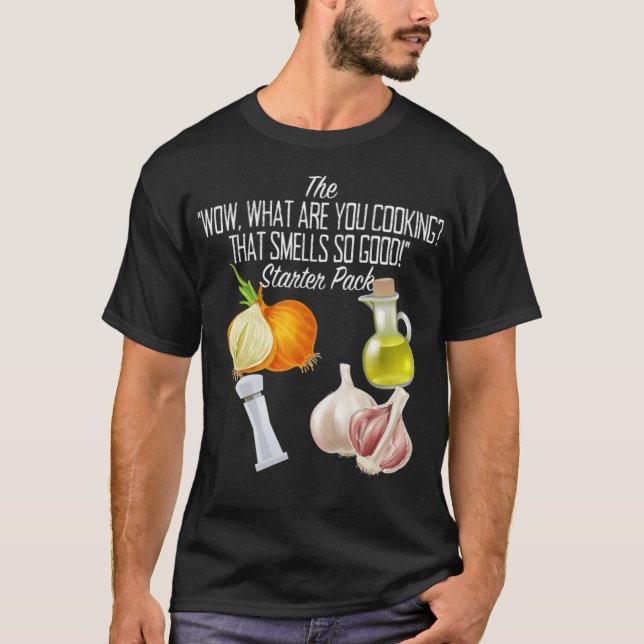 T-shirt Cooking Starter Pack For Cook Chef Kitchen pastrie (Devant)