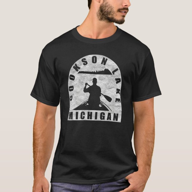 T-shirt Cookson Lake Canoeing Michigan (Devant)