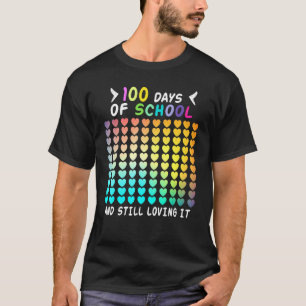T-shirt Cool 100 Jours d'école et encore aimer il Coeurs