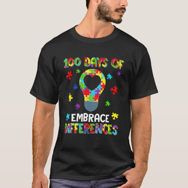 T-shirt Cool 100 Jours Embrasser les différences Sensibili (Devant)