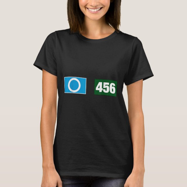 T-shirt Cool 456 Numéro de code O Dites Oui Graphique d'il (Devant)