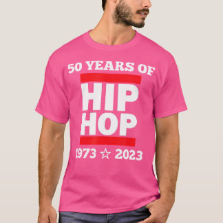T-shirt Cool 50 Years Of Hip Hop Fifty Red And White