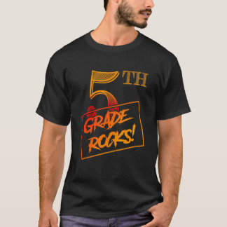 T-shirt Cool 5th Grade Rocks  Teacher Back To School
