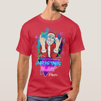 T-shirt Cool 80s Vibes Père Noël Noël en juillet Correspon