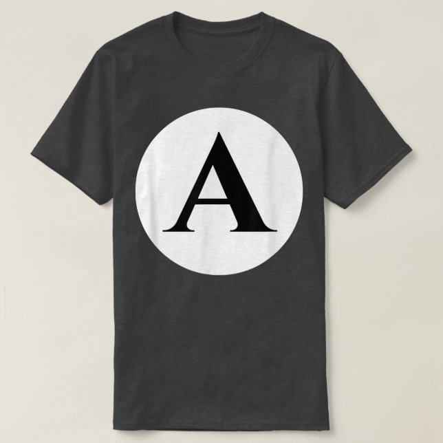 T-shirt Cool A Alphabet mignon Initial Monogramme Lettre A (Design devant)