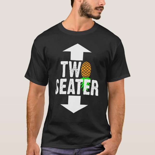 T-shirt Cool À Deux Sièges À L'Arrière De L'Ananas (Devant)