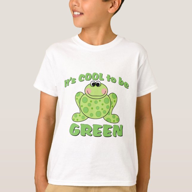 T-shirt Cool à être GRENOUILLE verte (Devant)