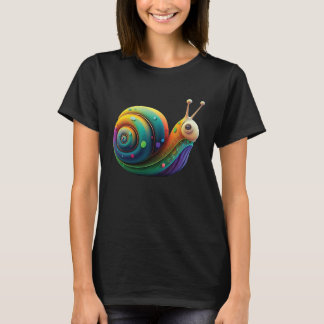 T-shirt Cool à l'air Vibrant Snail coloré famille