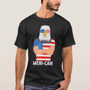 T-shirt Cool à mâchoires, aigle patriotique 4 juillet homm