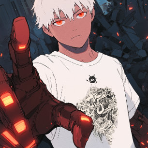 T-shirt cool Abstrait en encre blanche