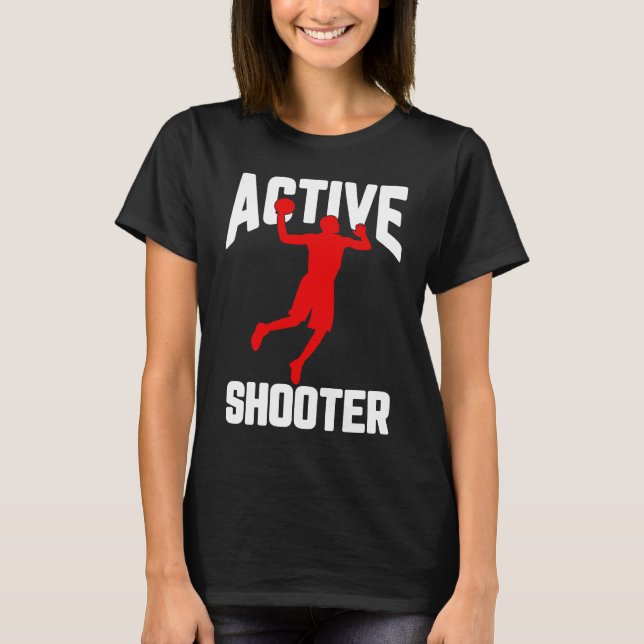 T-shirt Cool Active Shooter Basketball  Men Women (Devant)