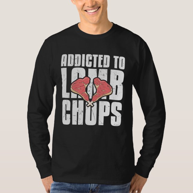 T-shirt Cool Addicted To Lamb Chops Chop  Lamb (Devant)