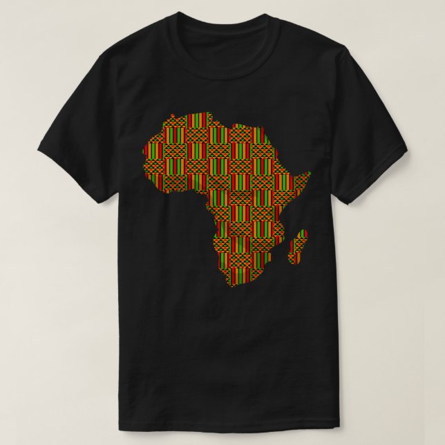 T-shirt Cool Africa Map Kente Cloth Venin For Men Women Af (Design devant)