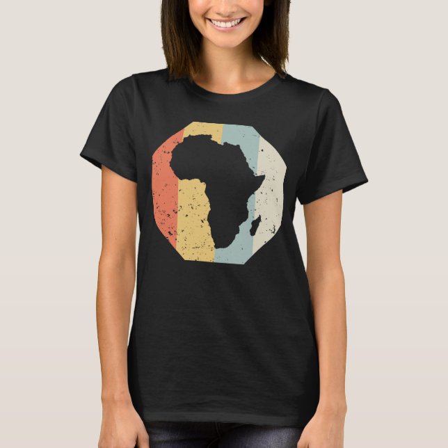 T-shirt Cool AFRICA WomenMen  Retro African Outline (Devant)