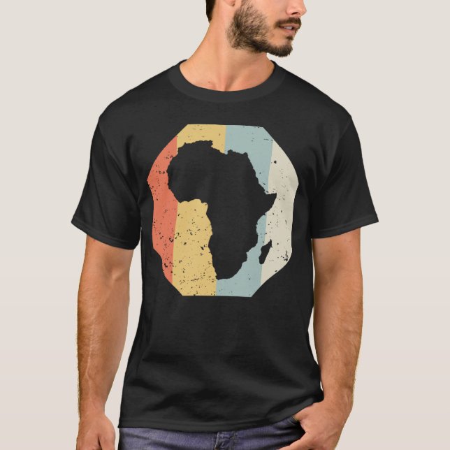 T-shirt Cool AFRICA WomenMen  Retro African Outline (Devant)