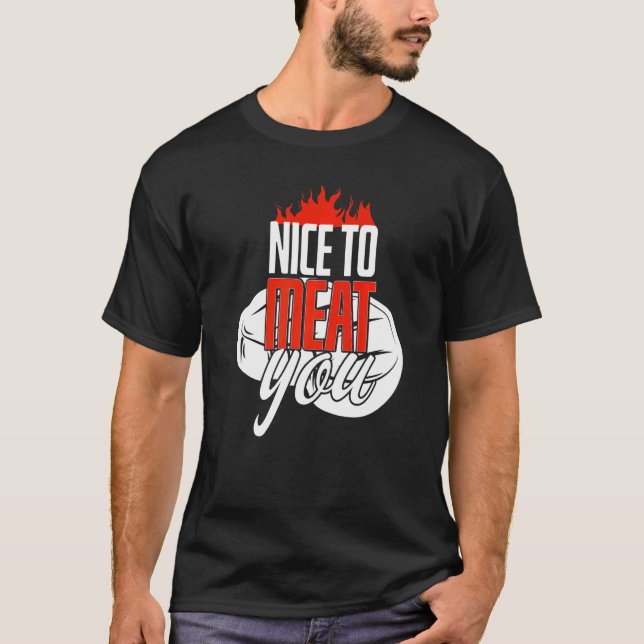 T-shirt Cool Agréable De Vous Manger Bouchers De Boeuf (Devant)