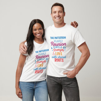 T-shirt Cool ajouter Nom de famille force amour racines ré