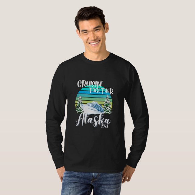 T-shirt Cool Alaska Cruise 2023 Famille Ami Groupe Voyage (Devant entier)