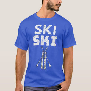 T-shirt Cool Amateurs De Ski De Neige Skieurs Hommes Femme
