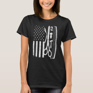 T-shirt Cool American Barber For Men Usa Hair Cutting 2