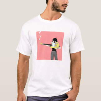T-shirt Cool Anime Girl with Guitar