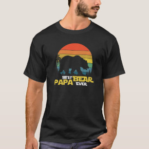 T-shirt Cool Anniversaire Pour Papa Meilleur Papa Ours Pap